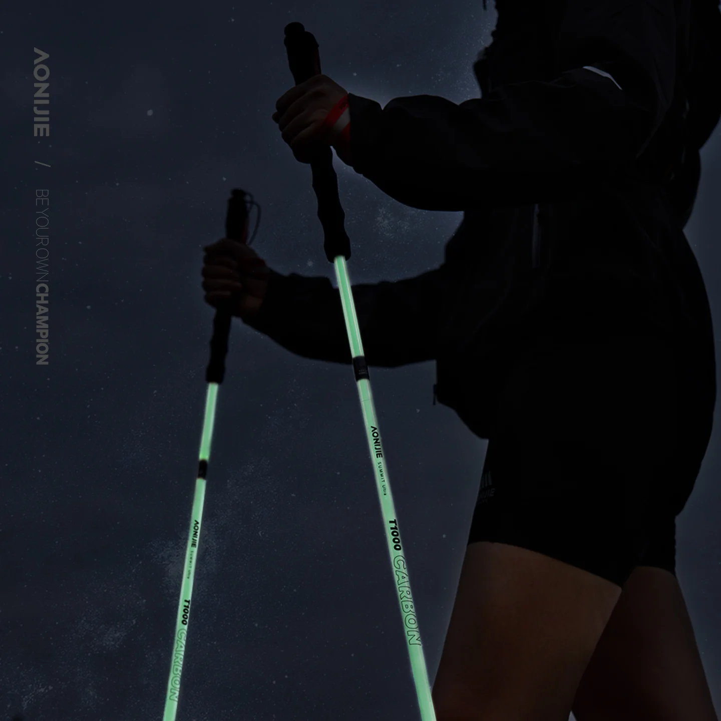 Carbon Fiber Trekking Poles Ultralight Pair - AONIJIE 2 pièces/paire de bâtons de