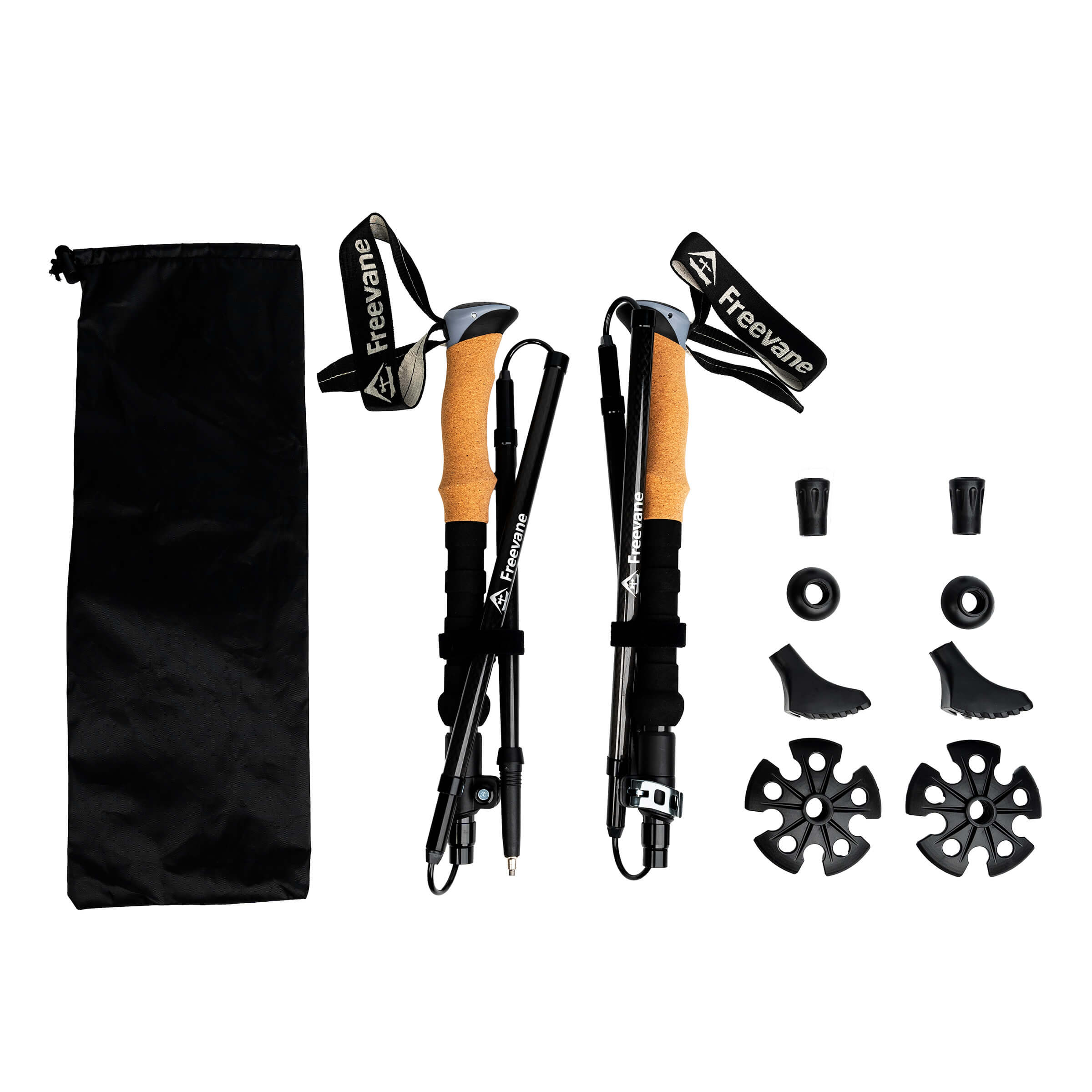Carbon Fiber Trekking Poles Ultralight Pair - Paires de bâtons de randonnée en