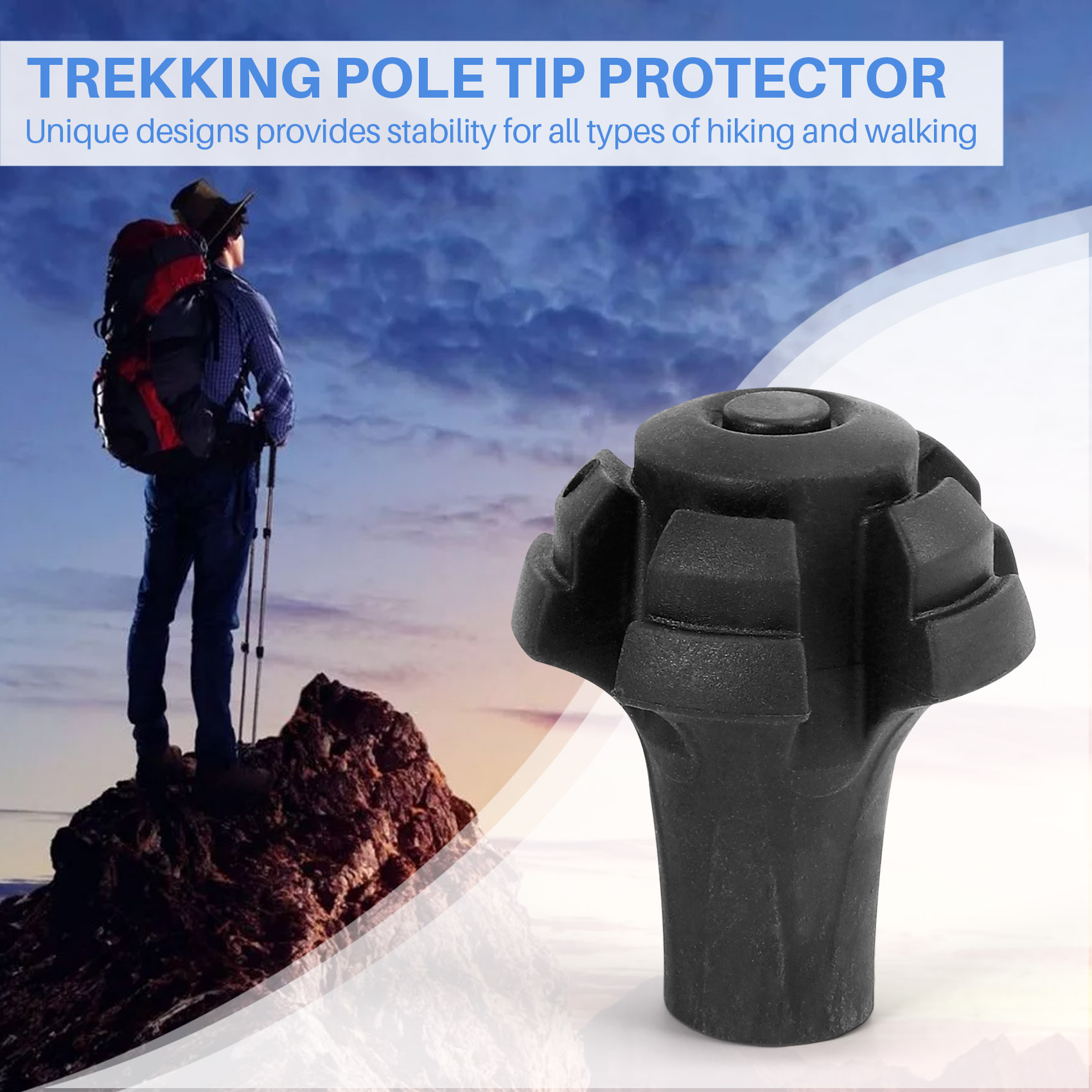 A3 # (Version améliorée) 683F  - Trekking Pole Rubber Tips Feet Replacement avis et prix