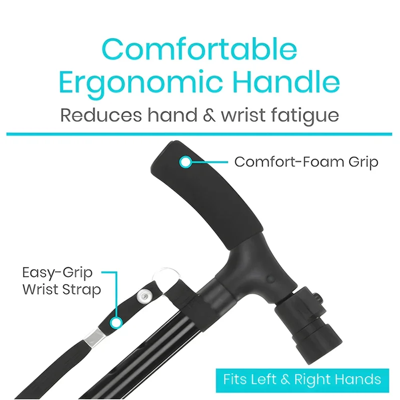 Canne de marche pliable avec l - Folding Walking Sticks Hiking Adjustable avis et prix