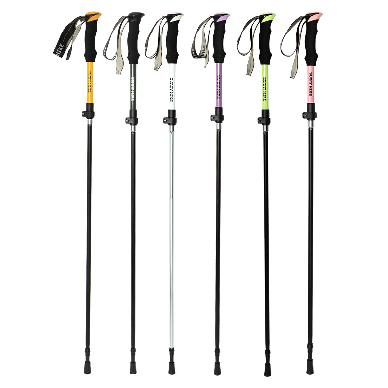 Bâton de randonnée pliable en  - Folding Walking Sticks Hiking Adjustable avis et prix