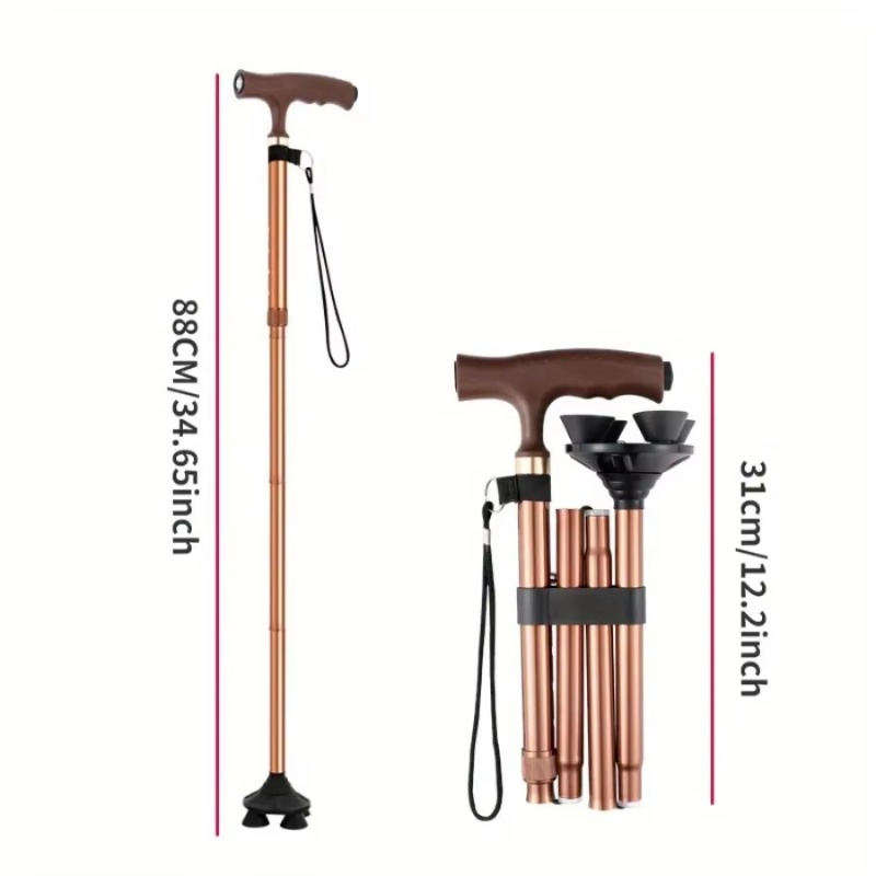 Bâton de marche pliable et rég - Folding Walking Sticks Hiking Adjustable avis et prix