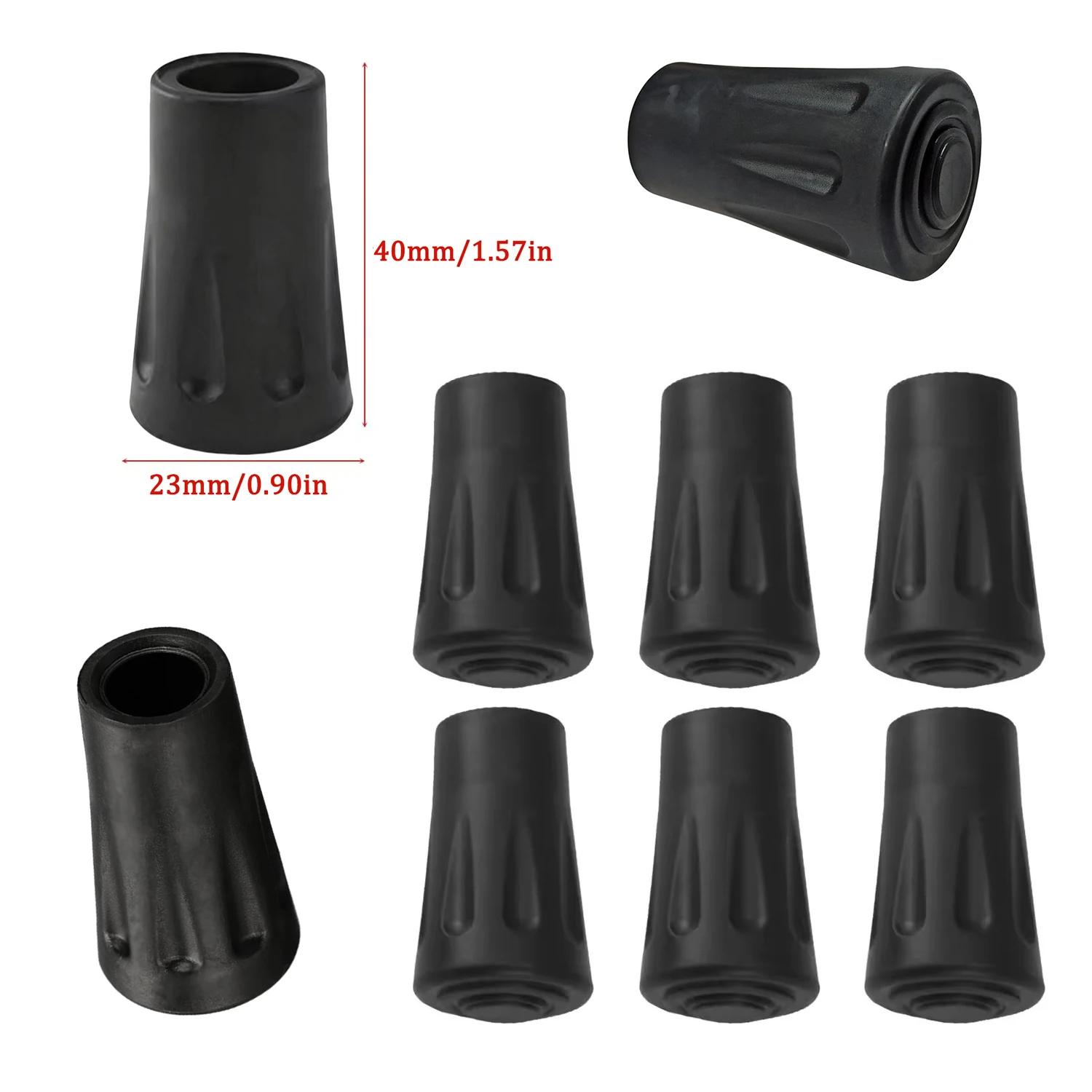 10-40 pièces de pointes en cao - Trekking Pole Rubber Tips Feet Replacement avis et prix