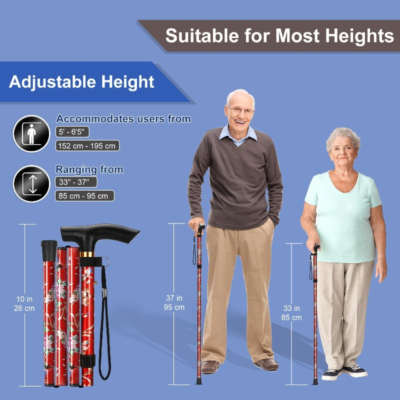 Canne de marche pliable réglab - Folding Walking Sticks Hiking Adjustable avis et prix