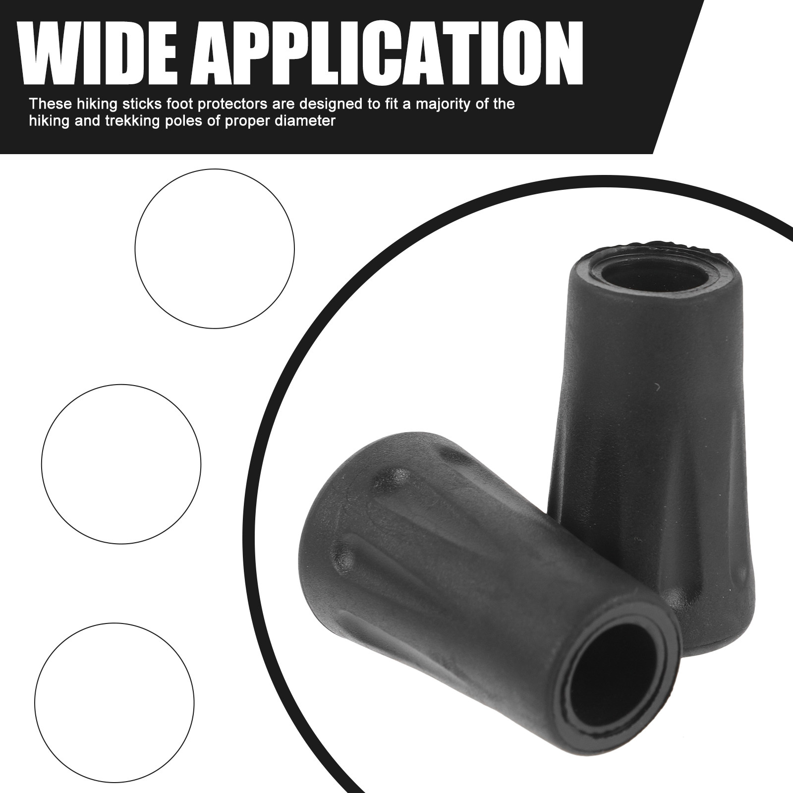 24 pièces de protège-pieds en  - Trekking Pole Rubber Tips Feet Replacement avis et prix